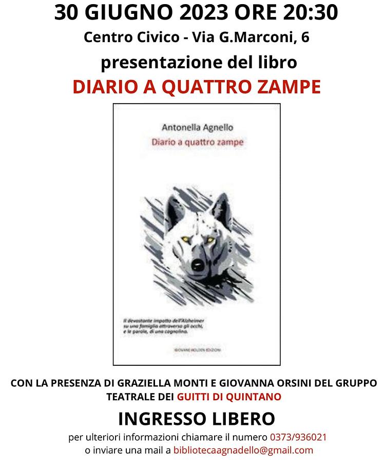 Presentazione del libro: Diario a quattro zampe