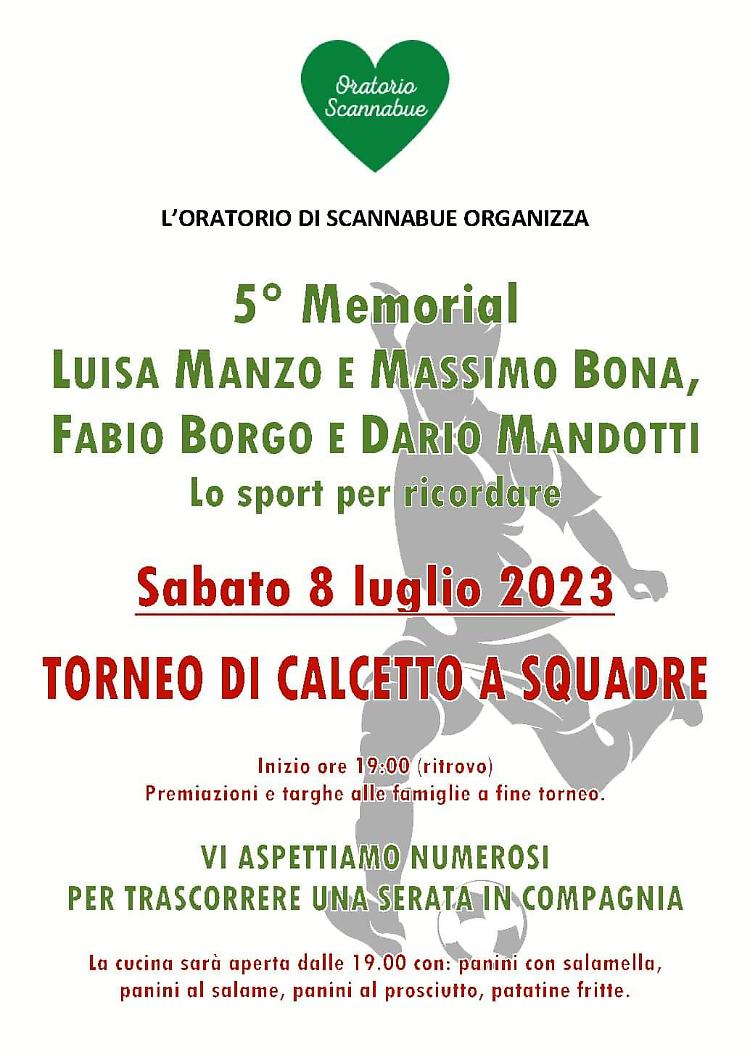 Torneo di calcetto all'oratorio di Scannabue