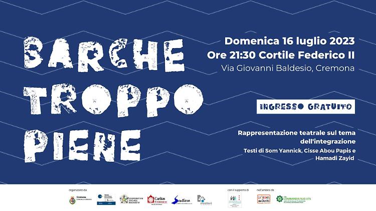 "Barche troppo piene" Spettacolo e racconti sui drammi del mediterraneo