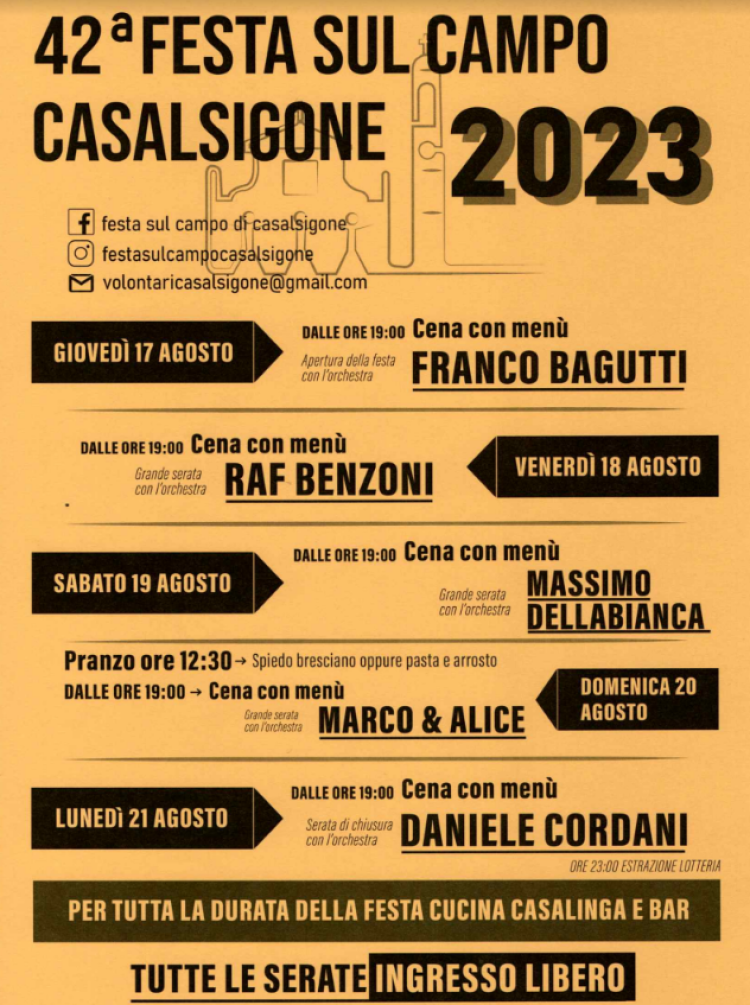 42a Festa sul Campo