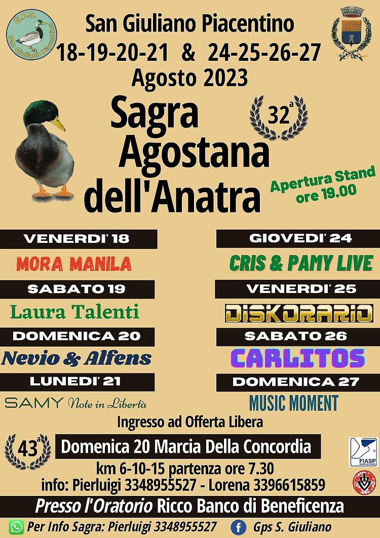 Sagra Agostana dell'Anatra 2023