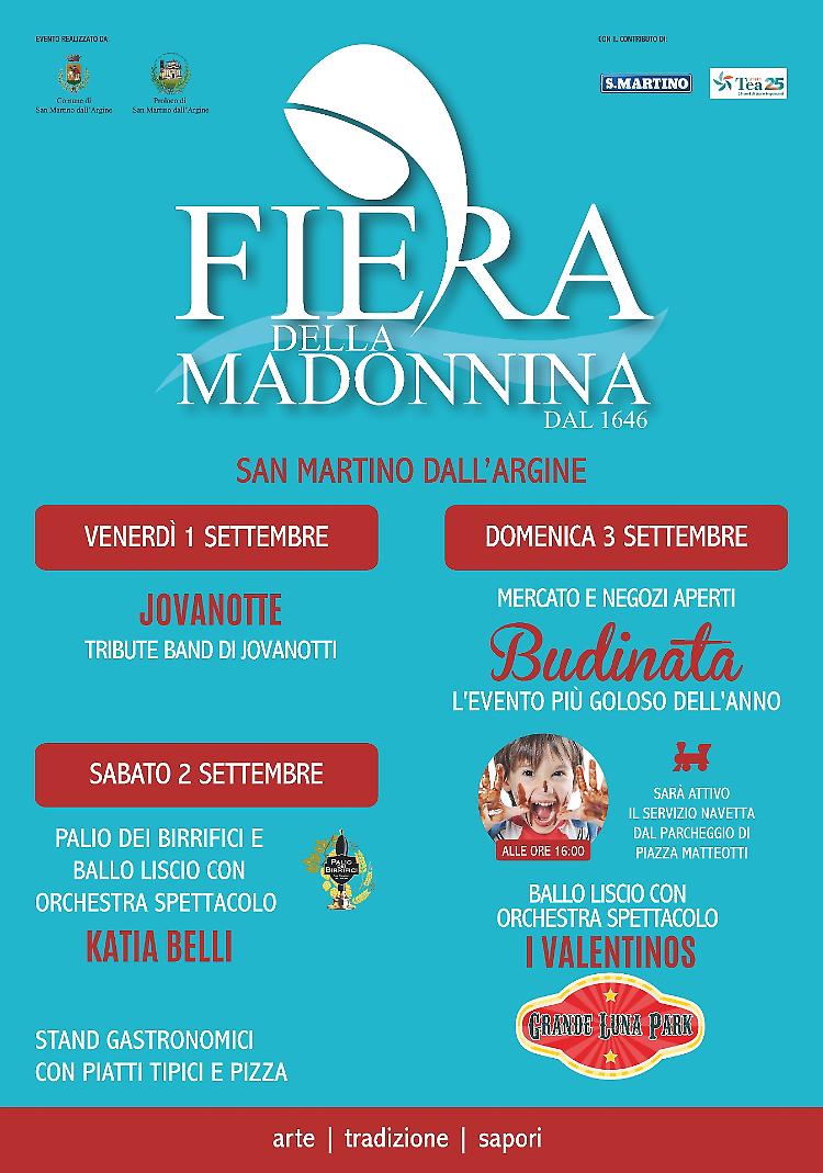 Fiera della Madonnina: musica, cultura, sport e la tradizionale Budinata