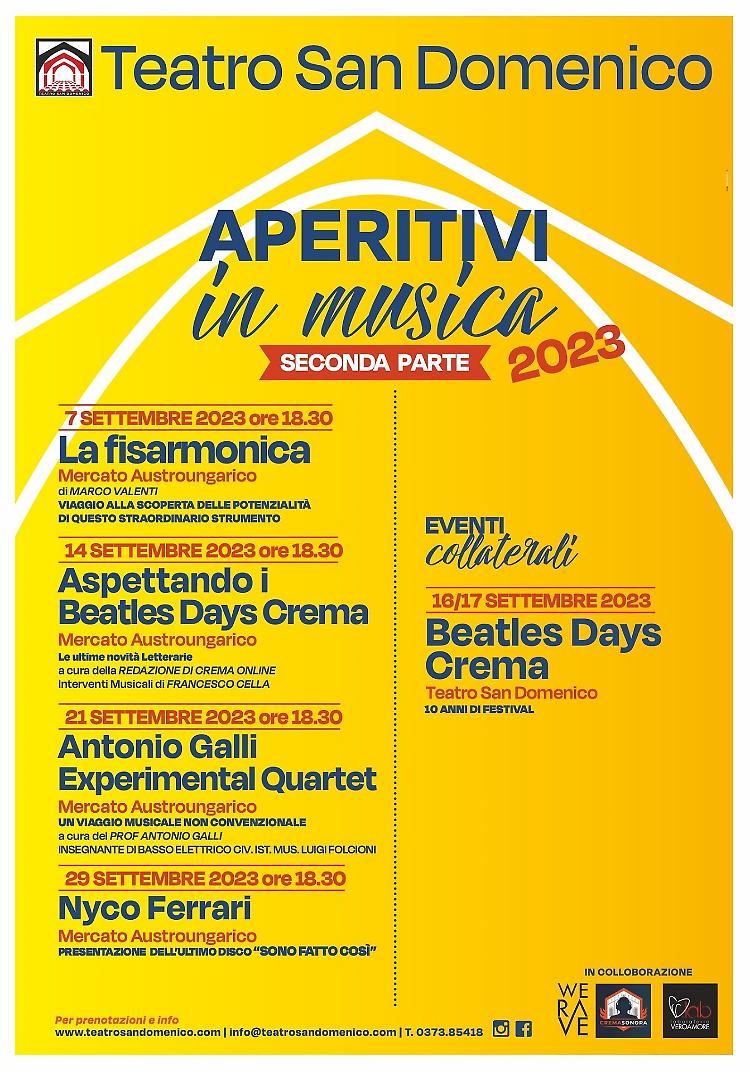 Aperitivi in musica: Aspettando i Beatles Days Crema