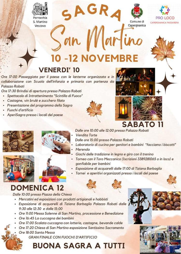 Torna il weekend della Sagra di San Martino 