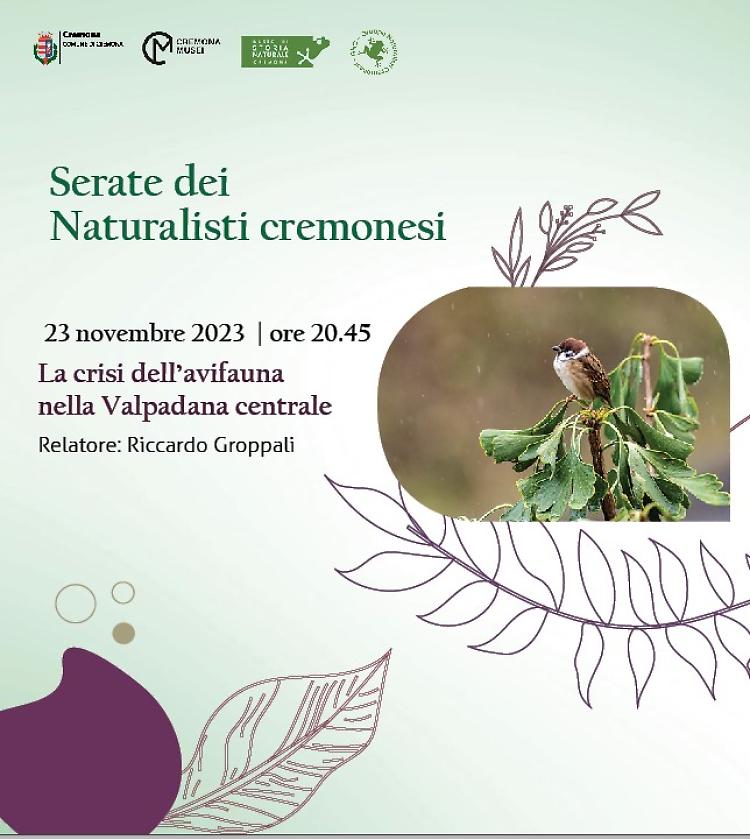 Si apre il ciclo "Serate dei naturalisti cremonesi"