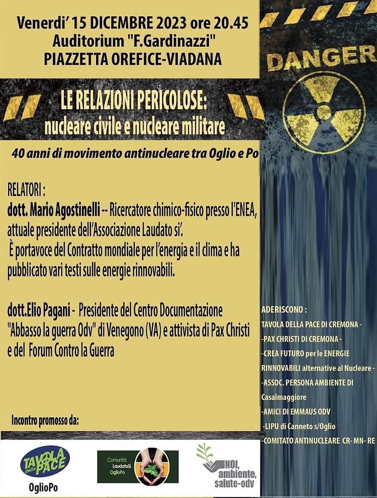 “Le relazioni pericolose” incontro sul nucleare