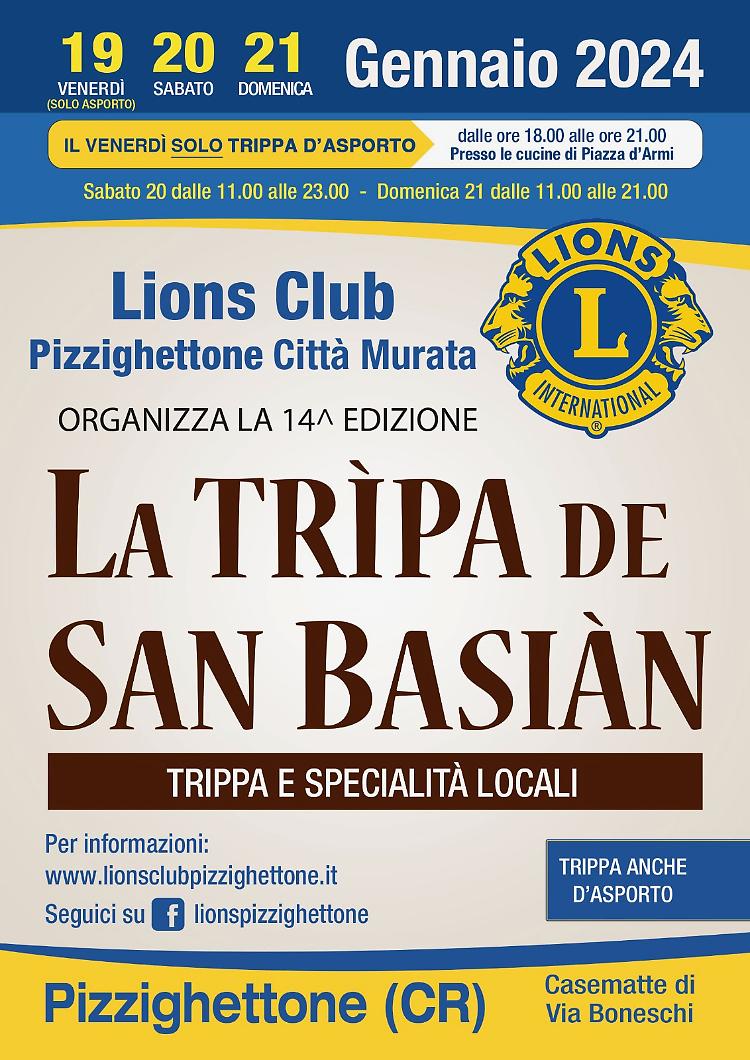 "Trìpa de San Basian" X edizione nell'antica cerchia muraria