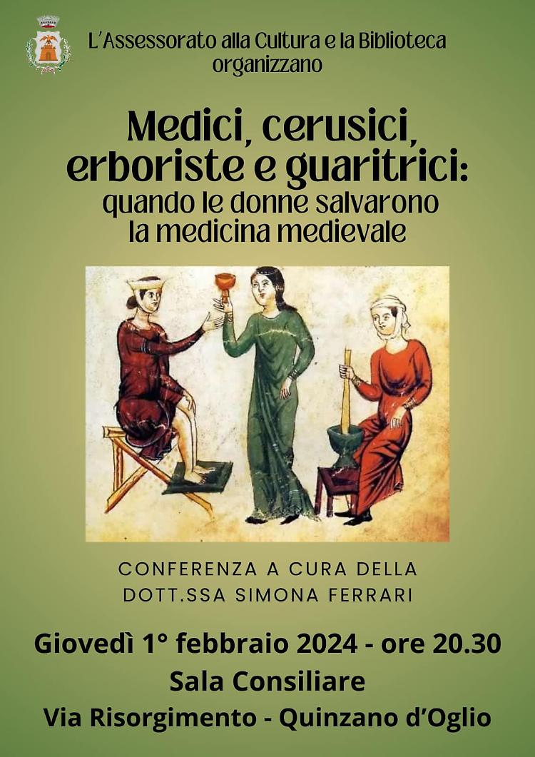 Conferenza "Medici, cerusici, erboriste e guaritrici"