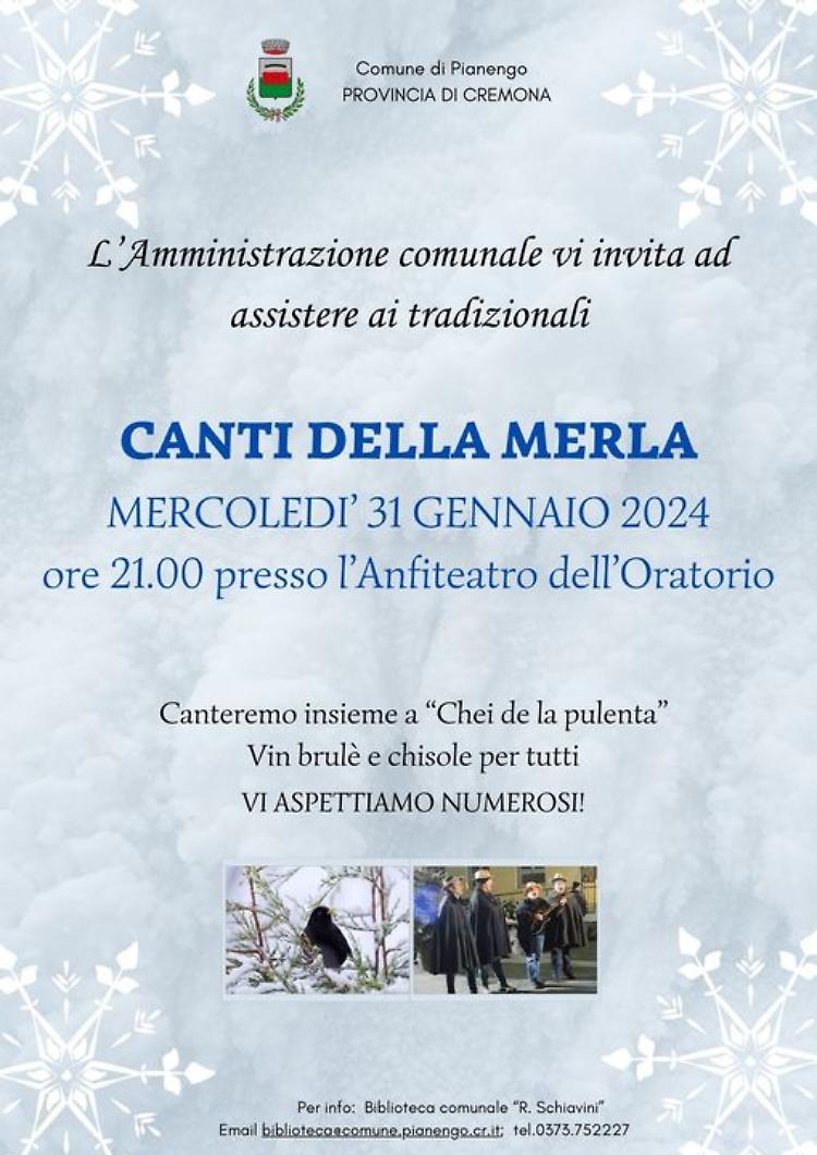 Canti della Merla insieme a Chei de la pulenta!