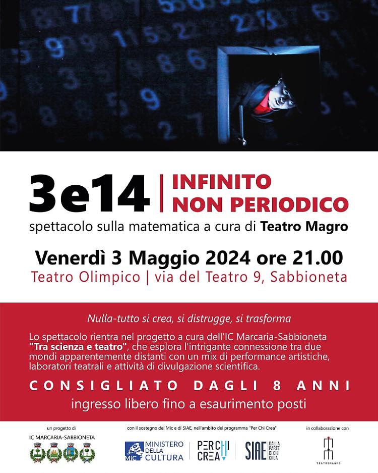 3e14  - Infinito non periodico, spettacolo sulla matematica