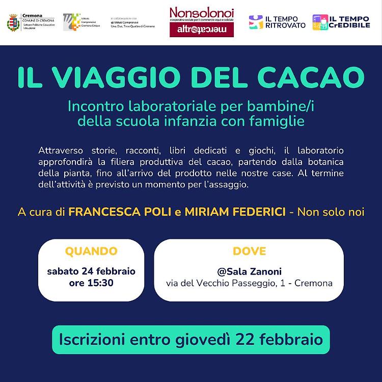 Il viaggio del cacao, incontro laboratoriale per famiglie