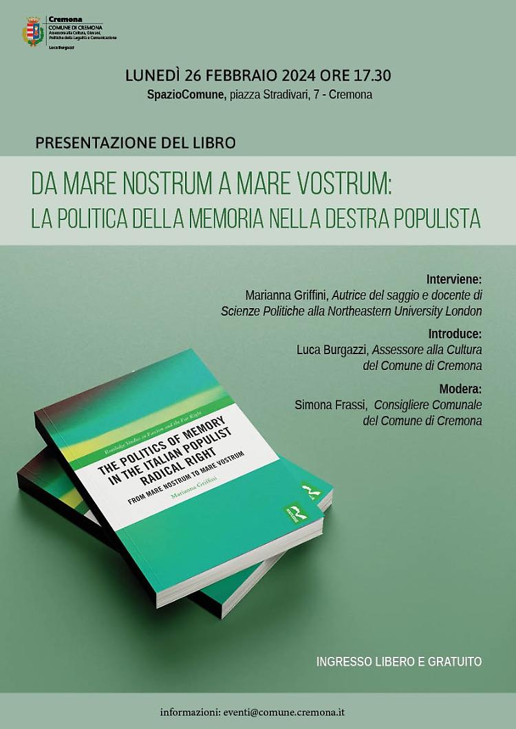 Da Mare Nostrum a Mare Vostrum, con Marianna Griffini