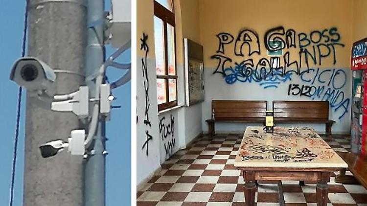 Stazione imbrattata, le telecamere inchiodano i vandali