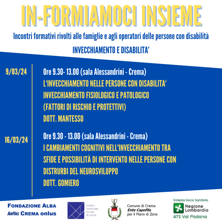 Distrurbi del neurosviluppo: cambiamenti cognitivi nell'invecchiamento