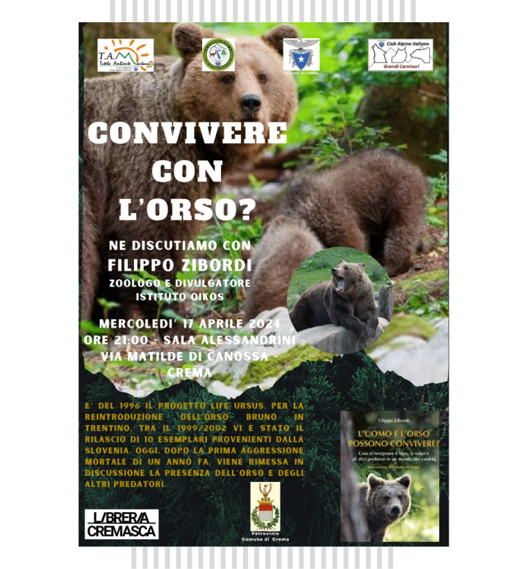 Incontro: "Convivere con l'orso?"