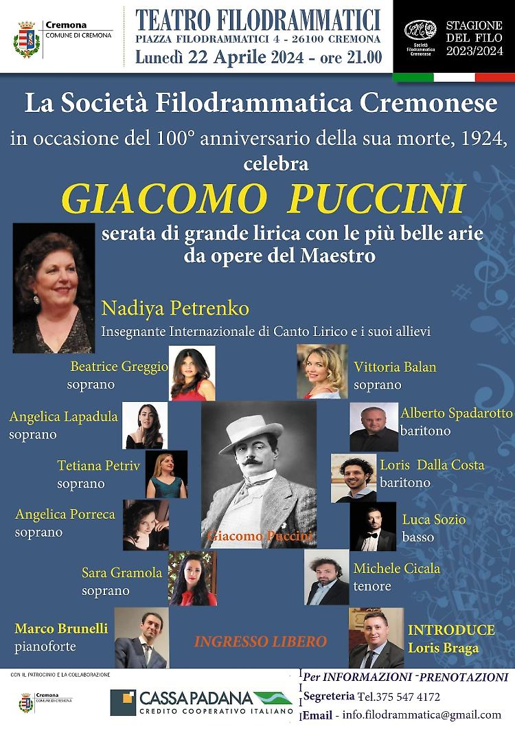 Concerto per i 100 anni della morte di Giacomo Puccini