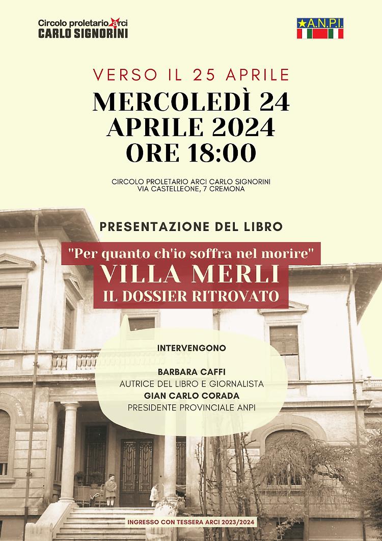 Incontro Culturale al Circolo Proletario ARCI Carlo Signorini