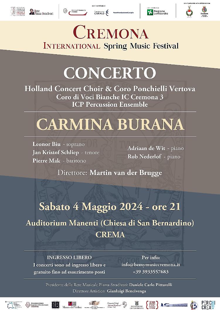 Concerto “Carmina Burana” di Carl Orff 