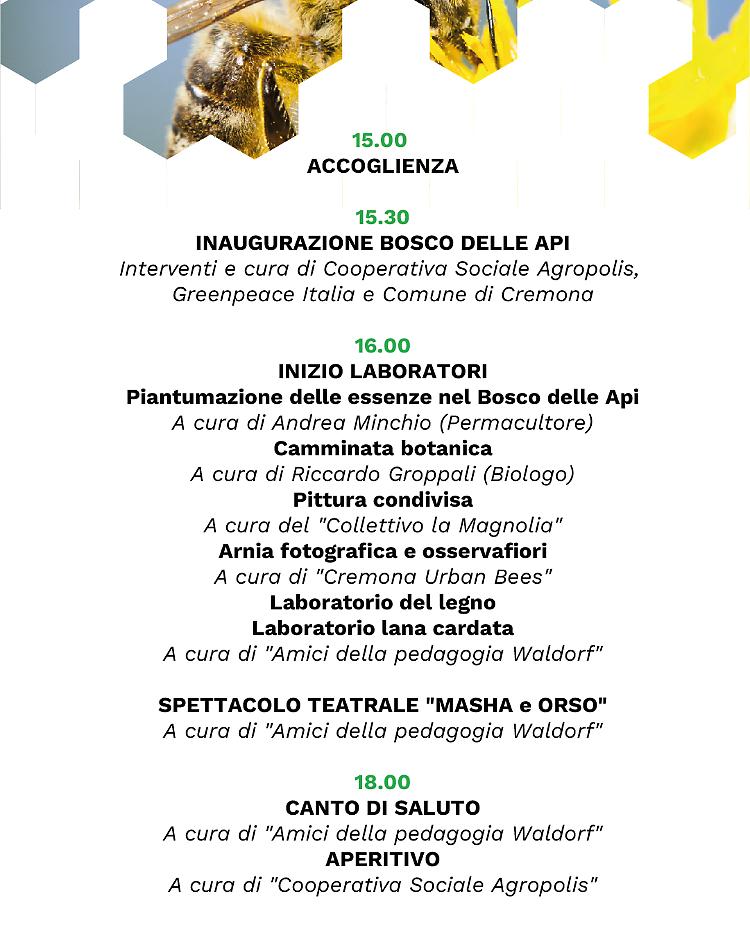 Inaugurazione del Bosco delle Api
