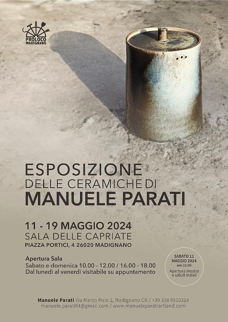 Esposizione delle ceramiche di Manuele Parati