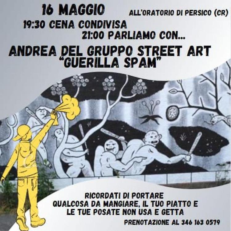 Chiacchiere in cortile: cena condivisa e street art