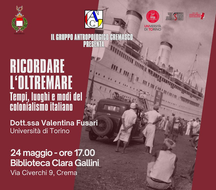 Conferenza di Valentina Fusari: Ricordae l'oltremare