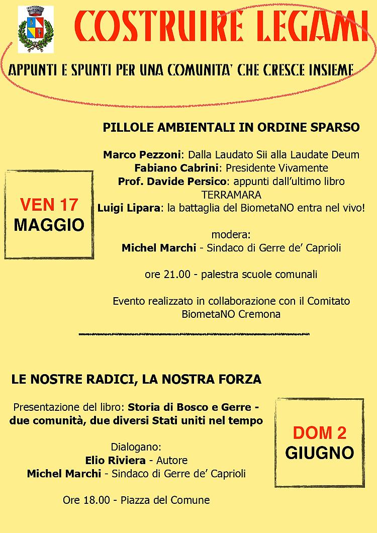 Pillole ambientali in ordine sparso.