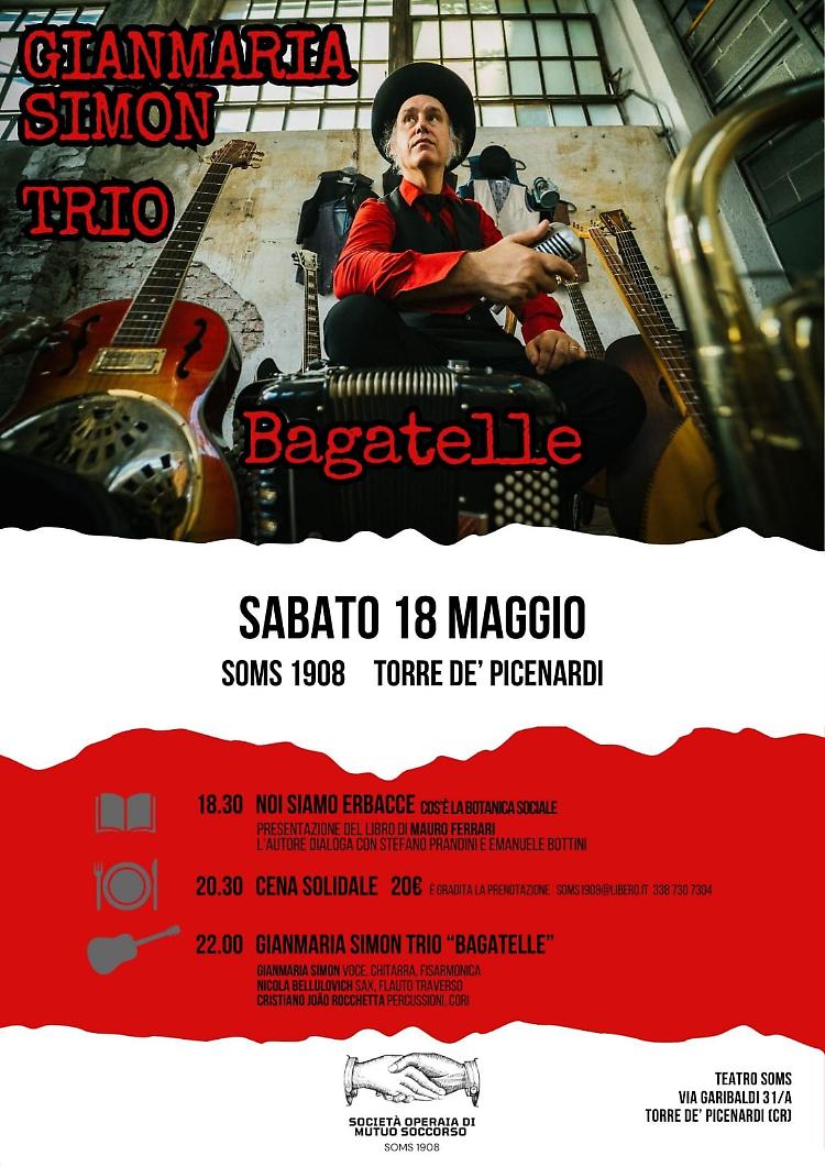 Presentazione libro, cena solidale e concerto