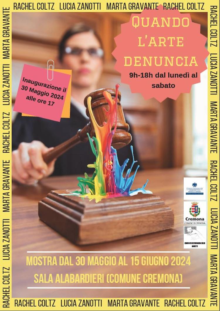 “Quando l’arte denuncia” espongono Rachel Coltz e Marta Gravante