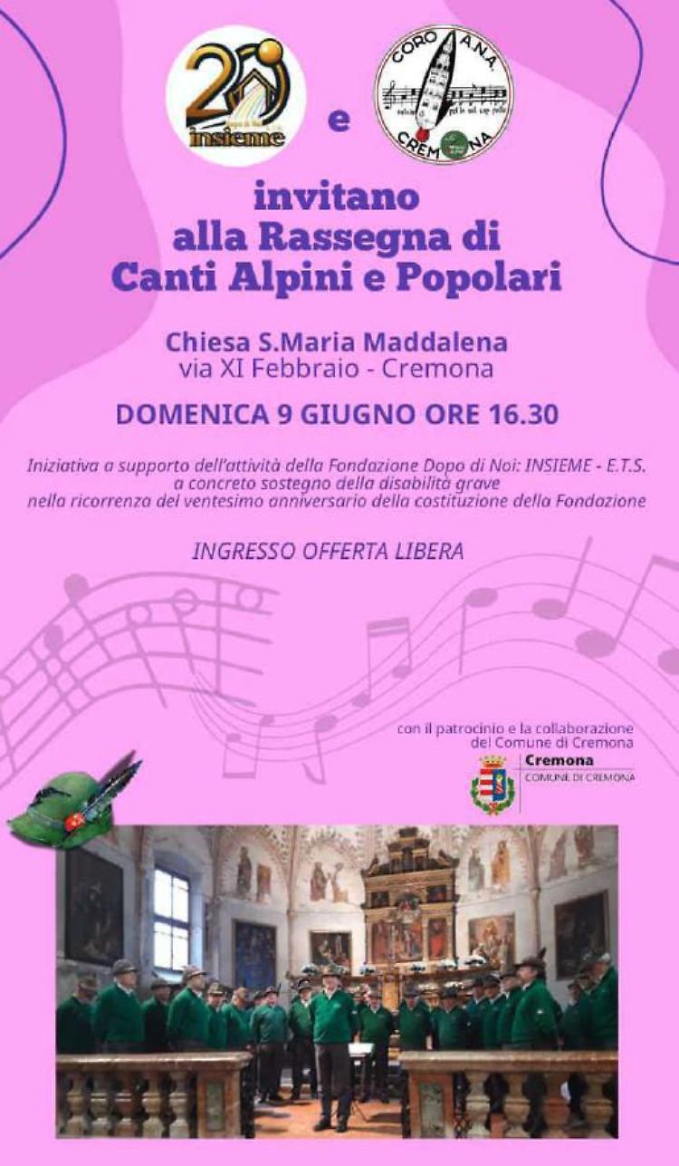 Coro ANA per i 20 anni della Fondazione "Dopo di Noi: Insieme ETS"