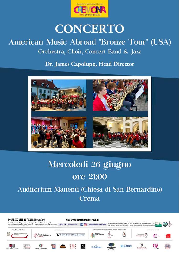 Concerto della American Music Abroad "BronzeTour"