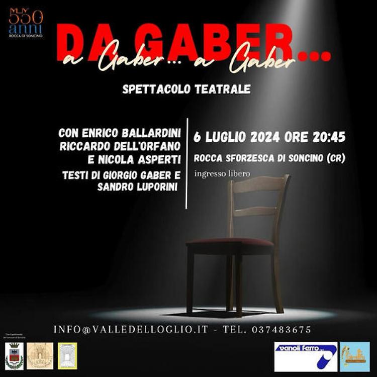 Spettacolo teatrale nella rocca: Da Gaber... a Gaber