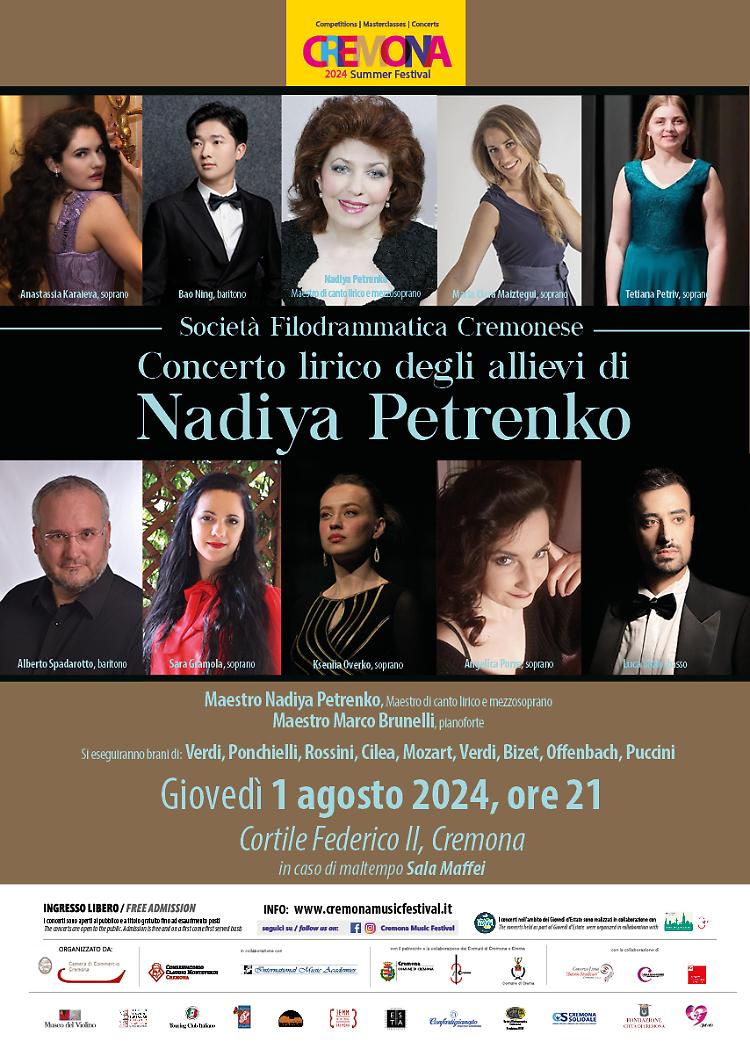 A Cremona il concerto lirico degli allievi di Nadiya Petrenko