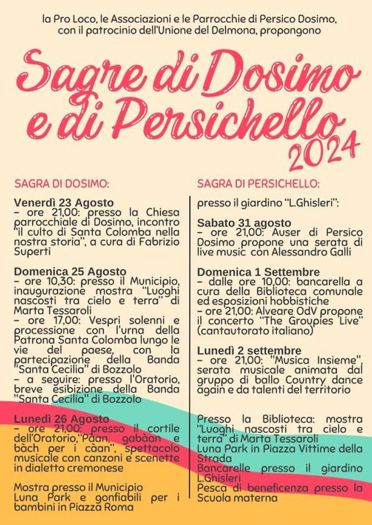 Le Sagre di Dosimo e Persichello 2024