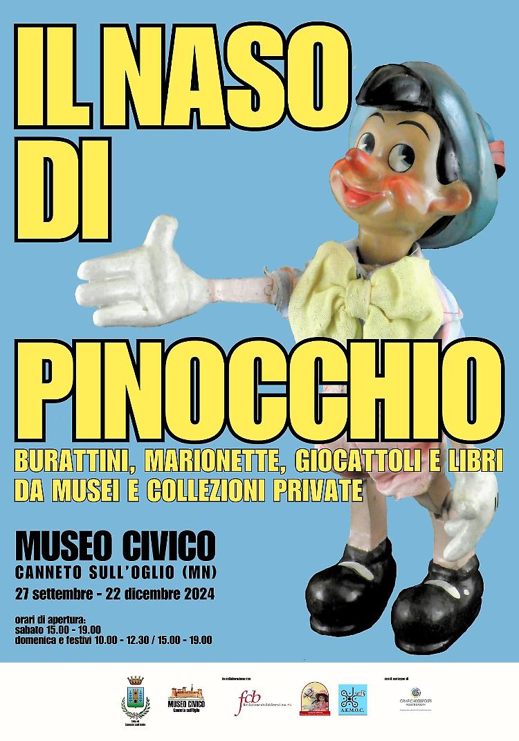"Il naso di Pinocchio" Esposizione di burattini, marionette, giocattoli e libri