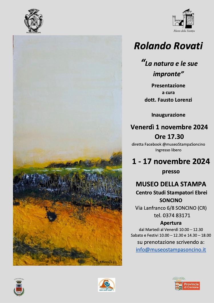 "La natura e le sue impronte" personale di Rolando Rovati