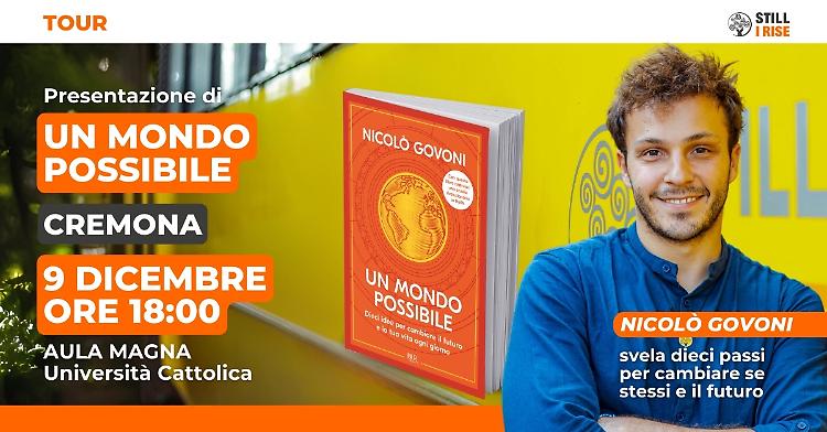 Presentazione del nuovo libro “Un mondo possibile” di Niccolò Govoni