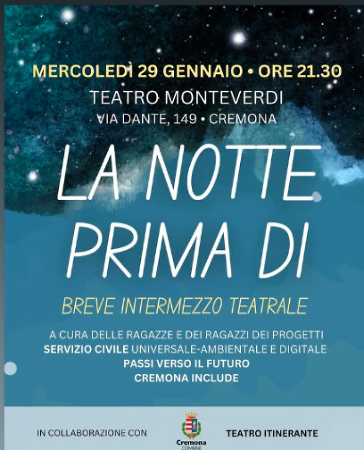 Spettacolo: "La notte prima di" breve intermezzo teatrale
