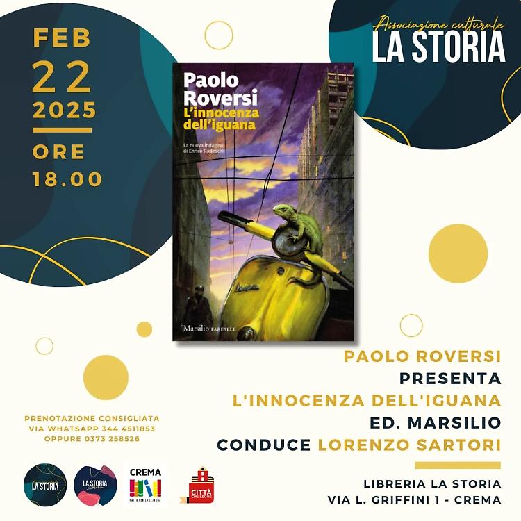 Paolo Roversi presenta il suo libro "L’innocenza dell’iguana"