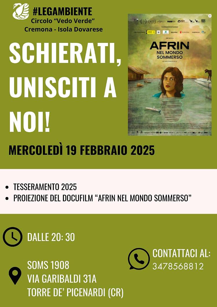 Proiezione del docufilm "Afrin nel mondo sommerso"