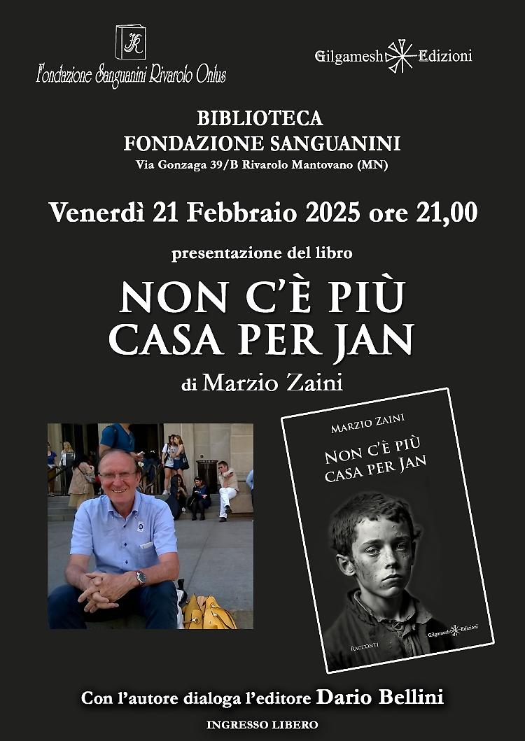 Marzio Zani presenta "Non c’è più casa per Jan"