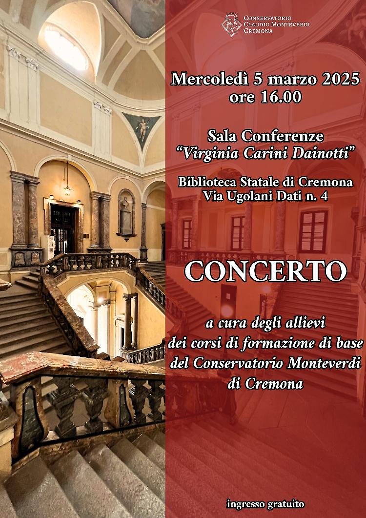 Concerto a cura degli allievi del Conservatorio Monteverdi