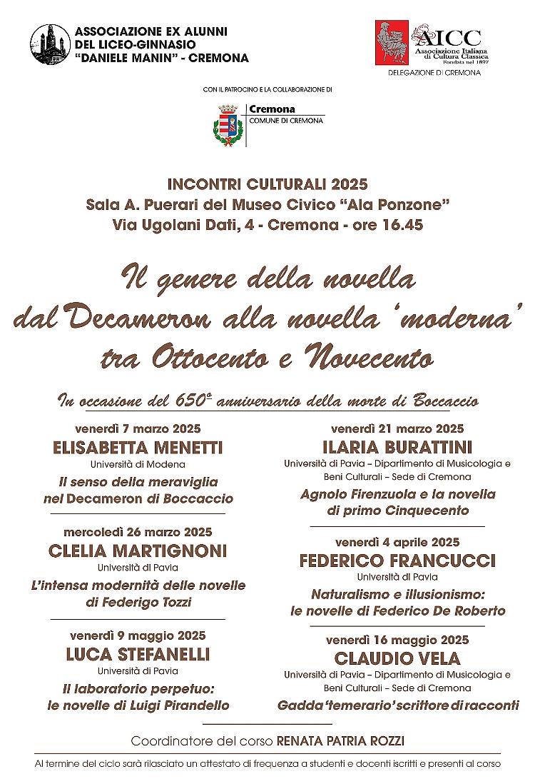 Incontro: Il senso della meraviglia nel Decameron di Boccaccio