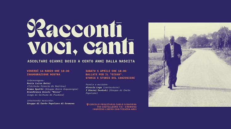 Evento "Ballate per il Gioan. Storia e storie del Canzoniere"