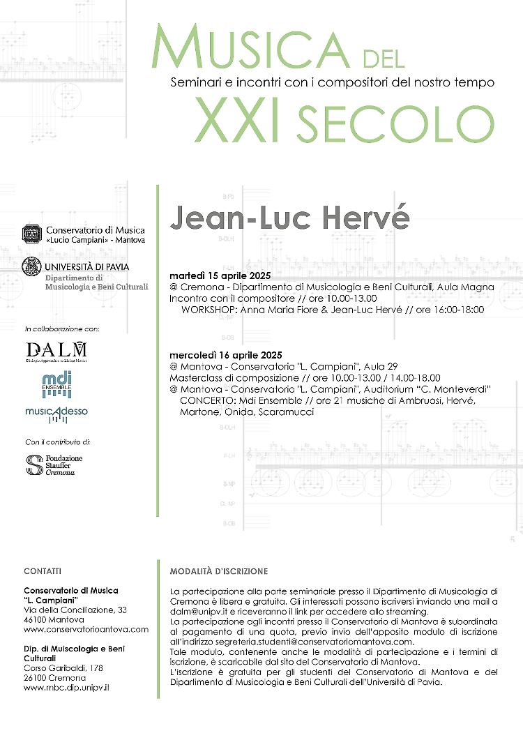 Incontro con il compositore francese Jean-Luc Hervé 