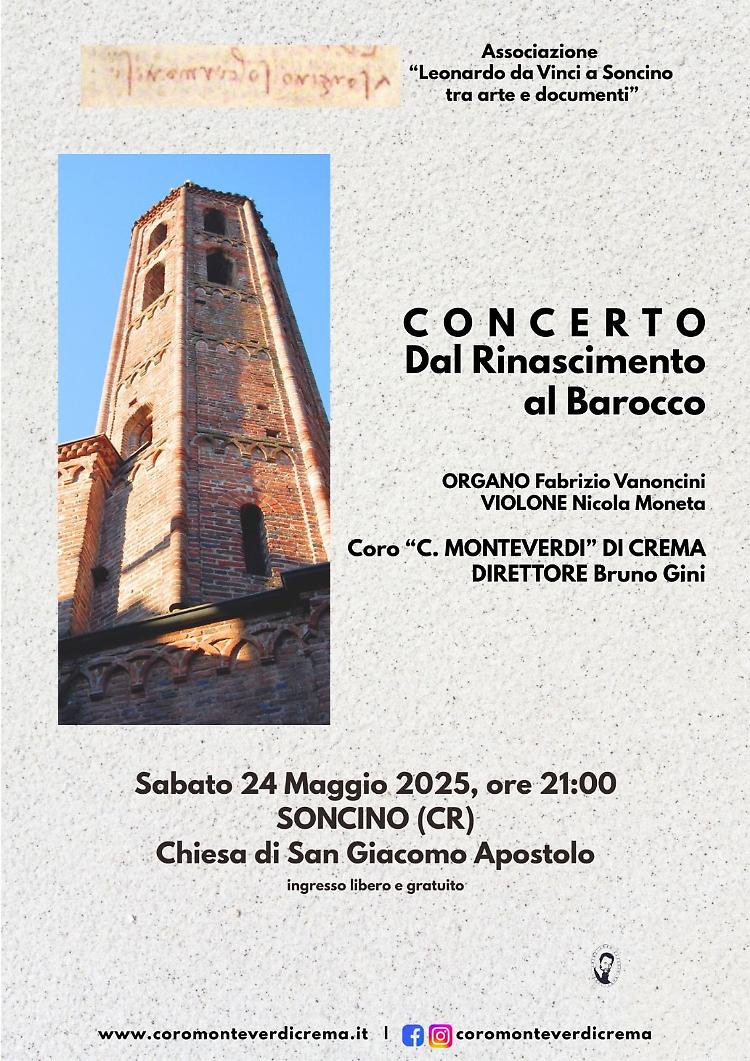Concerto del Coro Claudio Monteverdi "Dal Rinascimento al Barocco"