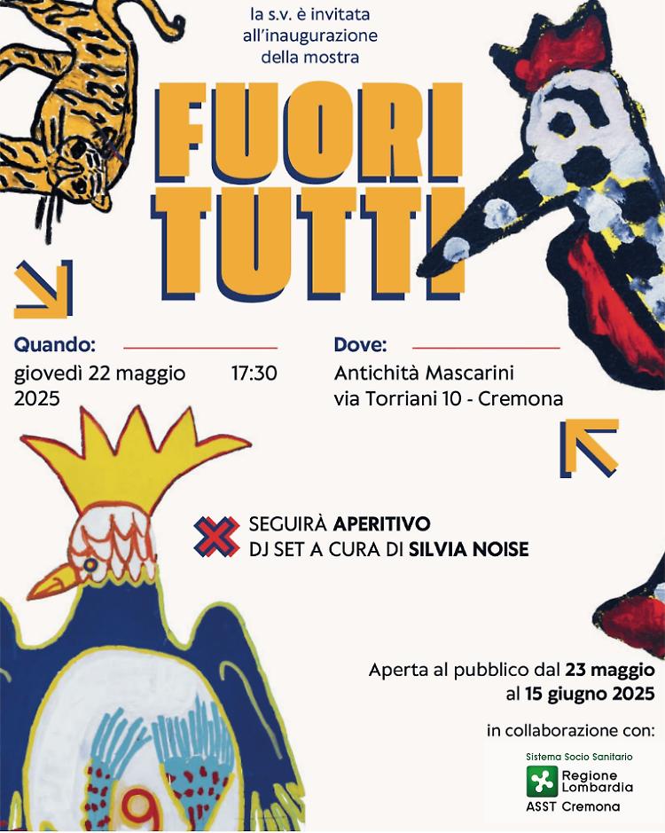 "Fuori tutti" inaugurazione mostra d’arte contemporanea
