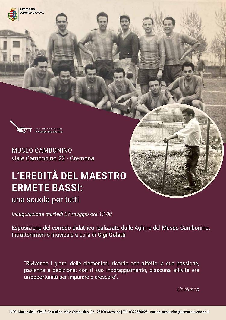 Esposizione "L'eredità del maestro Ermete Bassi"