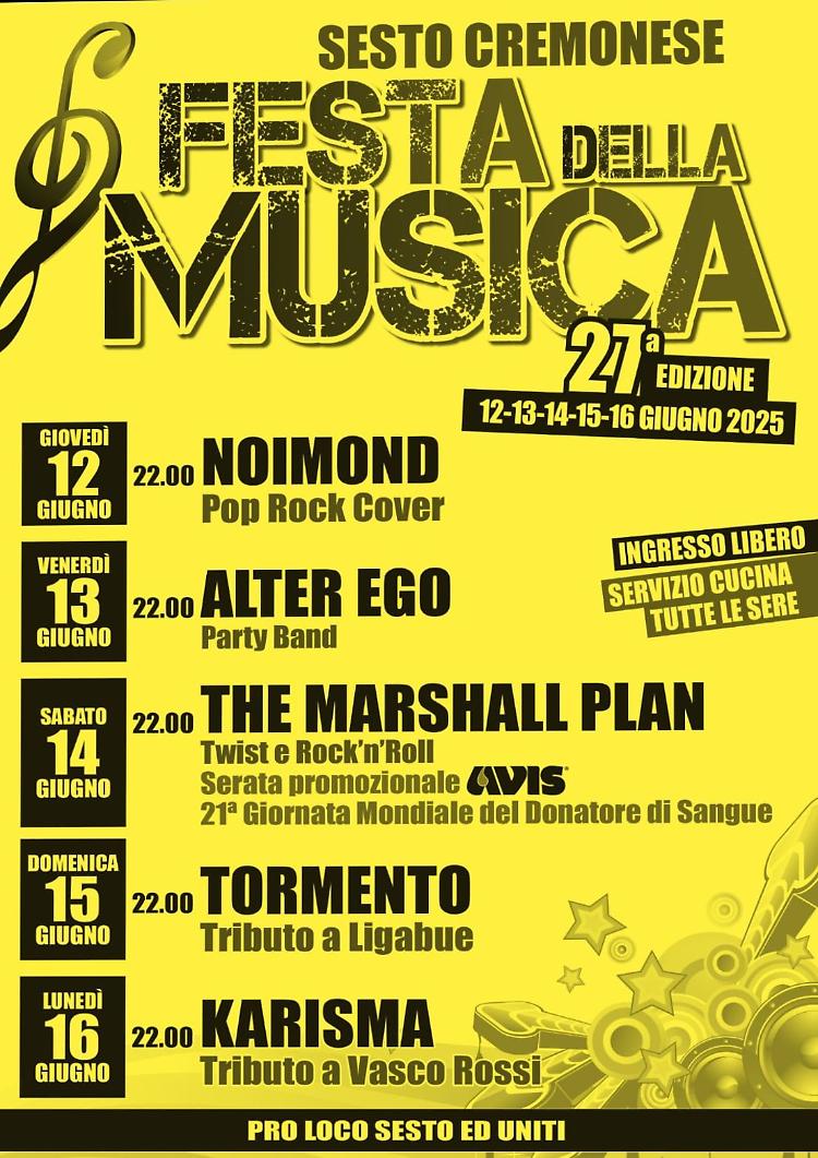 27ª edizione della Festa della Musica