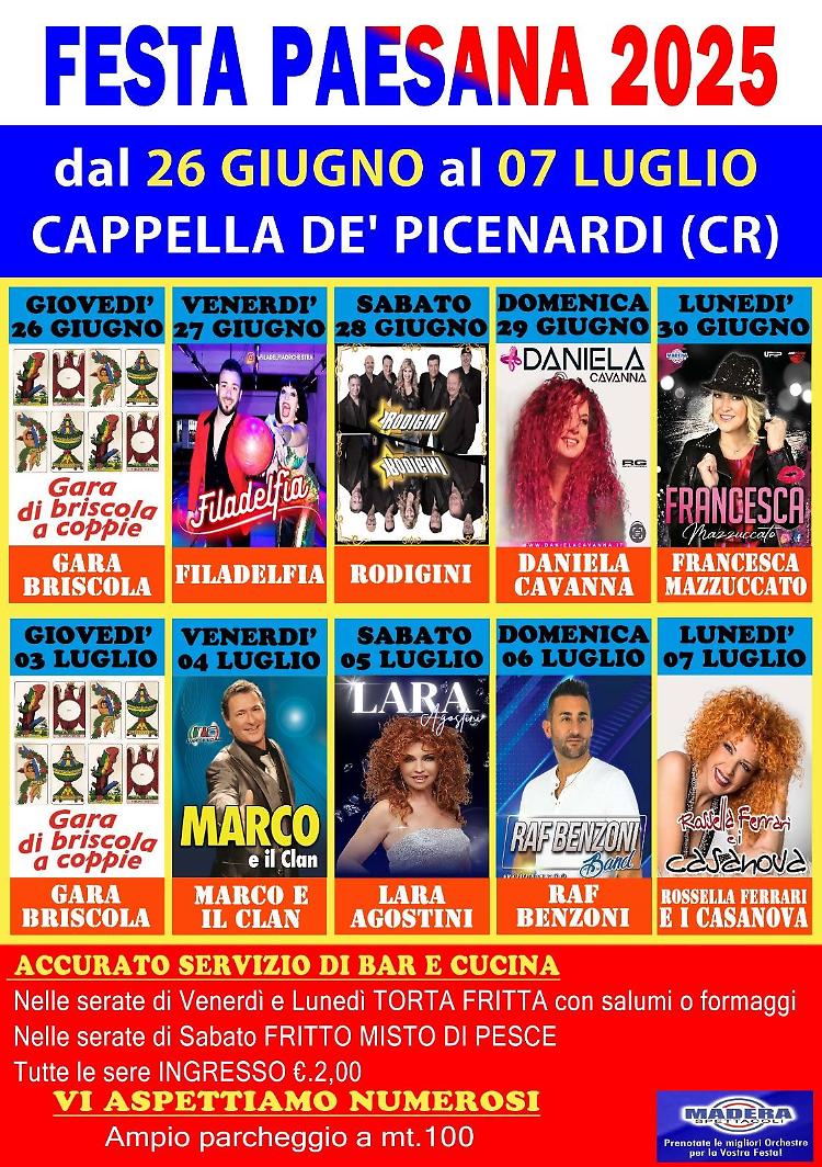 Festa Paesana 2025: evento imperdibile